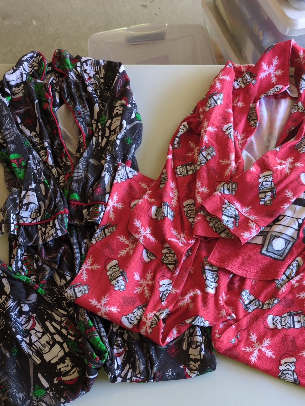 Holiday Star Wars Pajama Sets - Stormtrooper Print (Red & Black)
